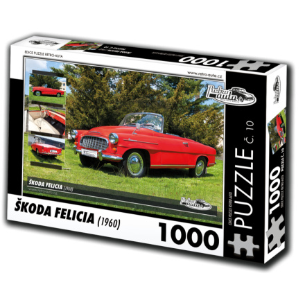 RETRO-AUTA Puzzle č. 10 Škoda Felicia (1960) 1000 dílků 120451