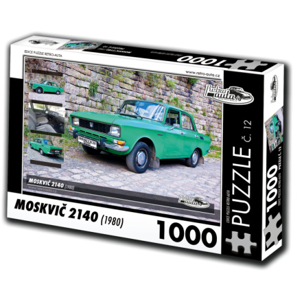 RETRO-AUTA Puzzle č. 12 Moskvič 2140 (1980) 1000 dílků 120454