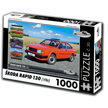 RETRO-AUTA Puzzle č. 30 Škoda Rapid 130 (1986) 1000 dílků 120496