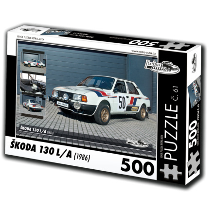 RETRO-AUTA Puzzle č. 61 Škoda 130 L,A (1986) 500 dílků 120505