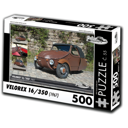 RETRO-AUTA Puzzle č. 55 Velorex 16,350 (1967) 500 dílků 120531