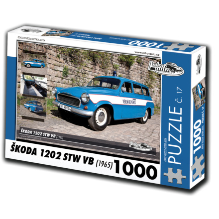 RETRO-AUTA Puzzle č. 17 Škoda 1202 STW VB (1965) 1000 dílků 120535