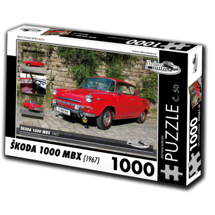 RETRO-AUTA Puzzle č. 50 Škoda 1000 MBX (1967) 1000 dílků 120793