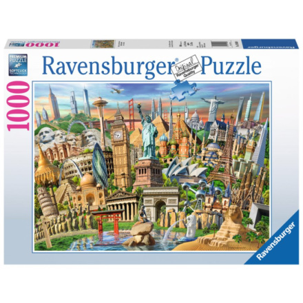 RAVENSBURGER Puzzle Světové pamětihodnosti 1000 dílků 122456
