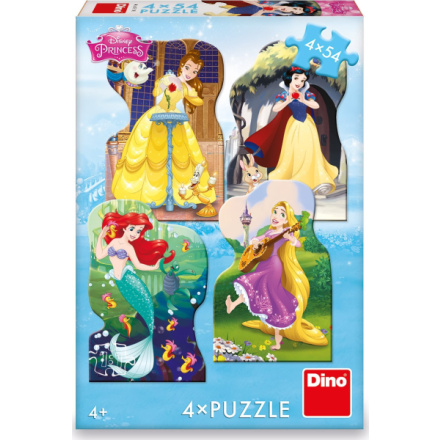 DINO Puzzle Disney princezny 4x54 dílků 122462