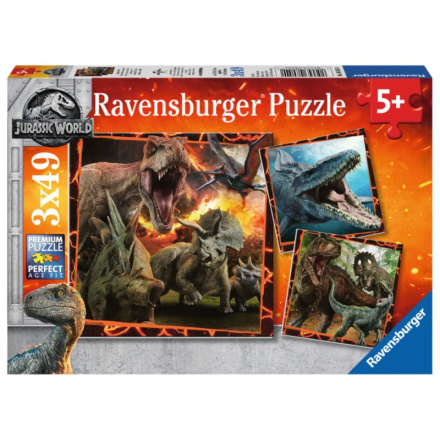 RAVENSBURGER Puzzle Jurský svět: Instinkt lovce 3x49 dílků 122987