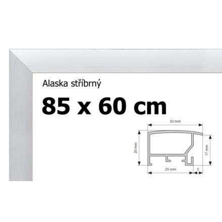BFHM Alaska hliníkový rám na puzzle 85x60 cm - stříbrný 123003