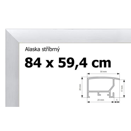 BFHM Alaska hliníkový rám na puzzle 84x59,4cm - stříbrný 123014