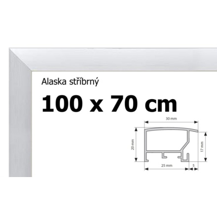 BFHM Alaska hliníkový rám na puzzle 100x70cm - stříbrný 123016