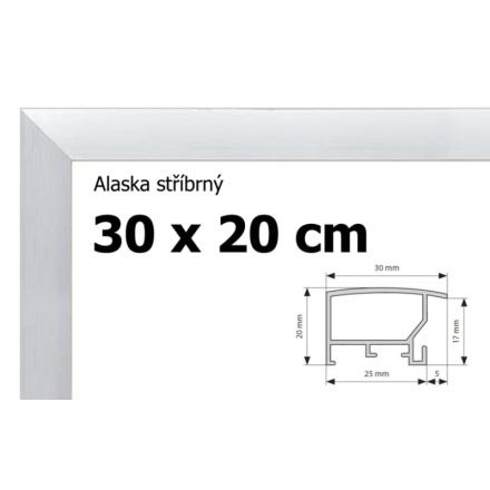 BFHM Alaska hliníkový rám 30x20cm - stříbrný 123030