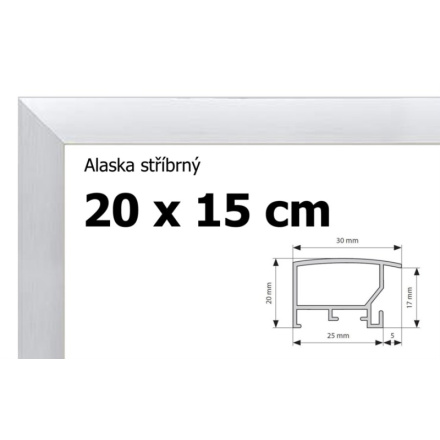 BFHM Alaska hliníkový rám 20x15cm - stříbrný 123032