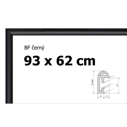 BFHM Plastový rám na puzzle 93x62cm - černý 123053