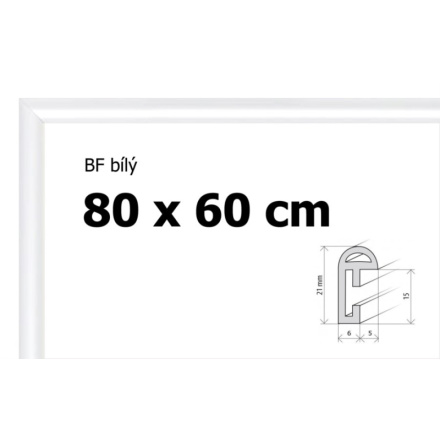 BFHM Plastový rám na puzzle 80x60cm - bílý 123055