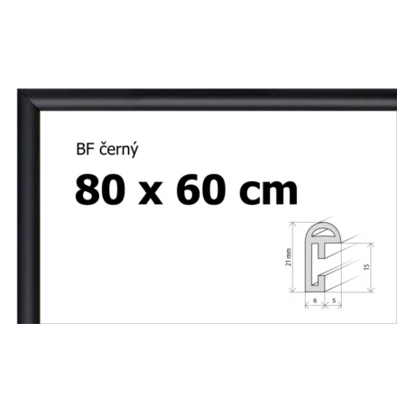 BFHM Plastový rám na puzzle 80x60cm - černý 123056