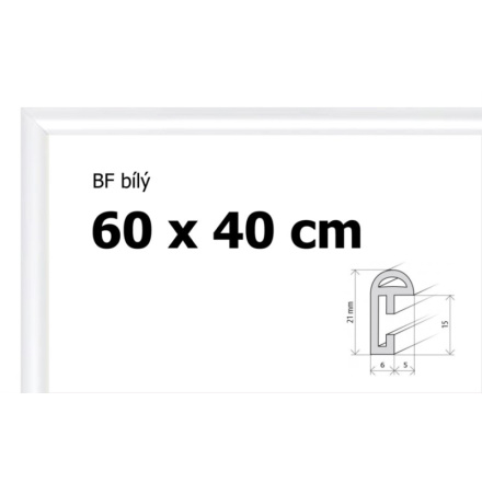 BFHM Plastový rám na puzzle 60x40cm - bílý 123064