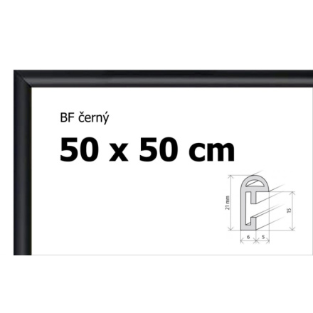 BFHM Plastový rám na puzzle 50x50cm - černý 123082