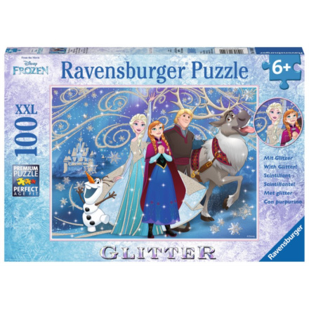 RAVENSBURGER Třpytivé puzzle Ledové království XXL 100 dílků 123365