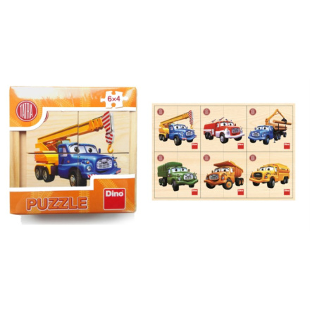 DINO Dřevěné puzzle Tatra 6x4 dílky 123501