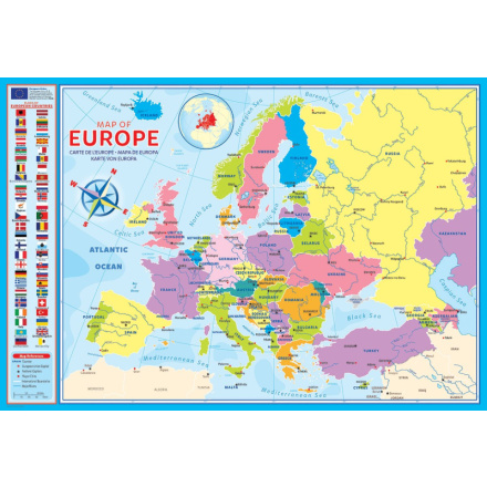 EUROGRAPHICS Puzzle Mapa Evropy 200 dílků 123640