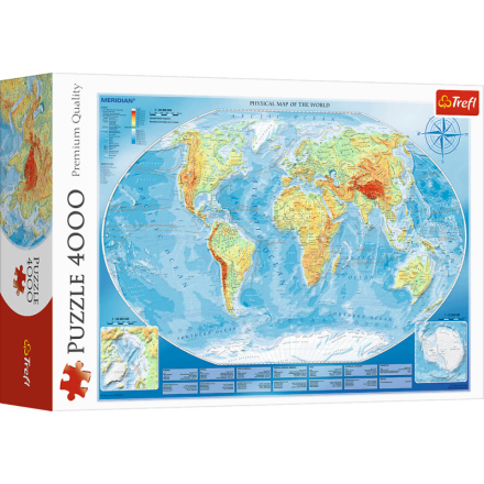 TREFL Puzzle Velká mapa světa 4000 dílků 123772