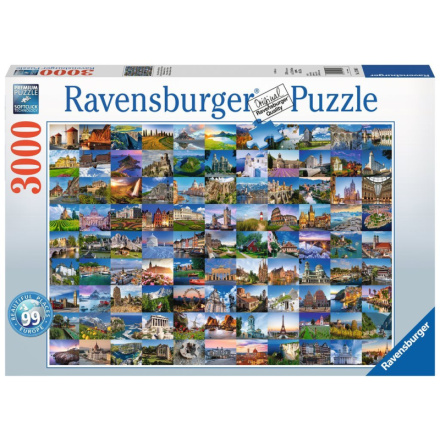 RAVENSBURGER Puzzle 99 krásných míst Evropy 3000 dílků 124279