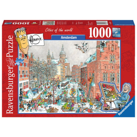 RAVENSBURGER Puzzle Města světa: Amsterdam v zimě 1000 dílků 124766