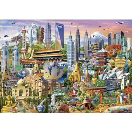 EDUCA Puzzle Divy Asie 1500 dílků 124854