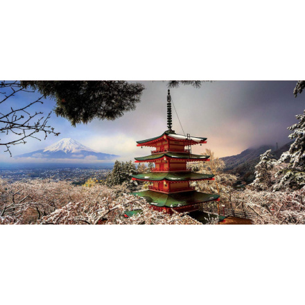 EDUCA Panoramatické puzzle Hora Fuji, Japonsko 3000 dílků 124934