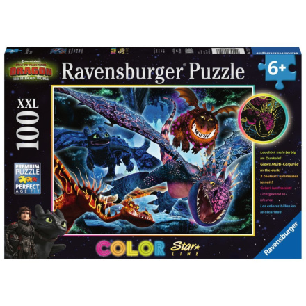 RAVENSBURGER Svítící puzzle Jak vycvičit draka III XXL 100 dílků 125357