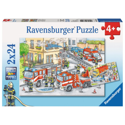 RAVENSBURGER Puzzle Hrdinové v akci 2x24 dílků 125375