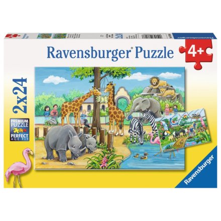 RAVENSBURGER Puzzle Vítejte v Zoo 2x24 dílků 125376
