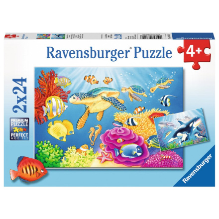 RAVENSBURGER Puzzle Podmořská krása 2x24 dílků 125378