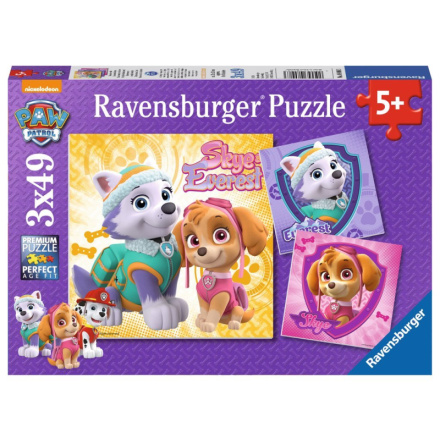 RAVENSBURGER Puzzle Tlapková patrola: Dívčí síla 3x49 dílků 125384