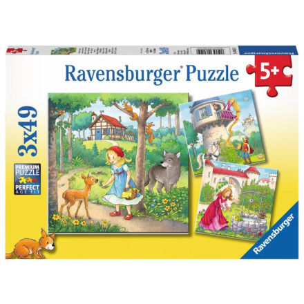 RAVENSBURGER Puzzle Klasické pohádky 3x49 dílků 125393