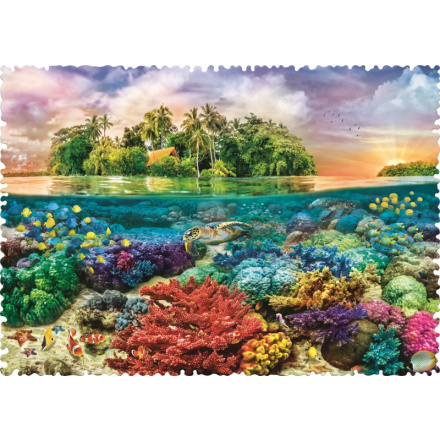 TREFL Crazy Shapes puzzle Tropický ostrov 600 dílků 125427