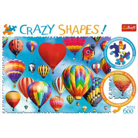TREFL Crazy Shapes puzzle Barevné balony 600 dílků 125430