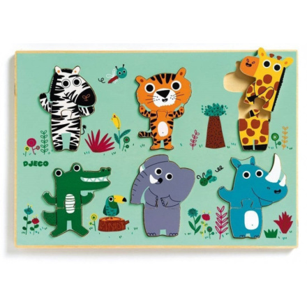 DJECO Vkládací puzzle Zvířátka ze Zoo 125456