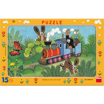 DINO Puzzle Krtek a lokomotiva 15 dílků 1258