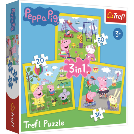 TREFL Puzzle Prasátko Peppa 3v1 (20,36,50 dílků) 127086