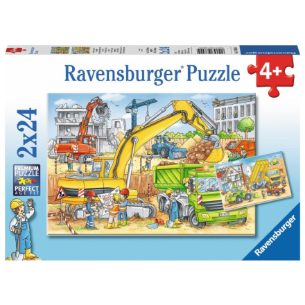 RAVENSBURGER Puzzle Práce na stavbě 2x24 dílků 127170