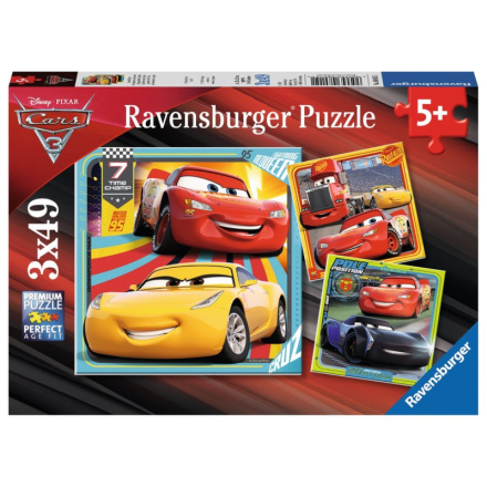 RAVENSBURGER Puzzle Auta 3: Na závodech 3x49 dílků 127173