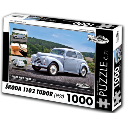 RETRO-AUTA Puzzle č. 71 Škoda 1102 TUDOR (1952) 1000 dílků 127284