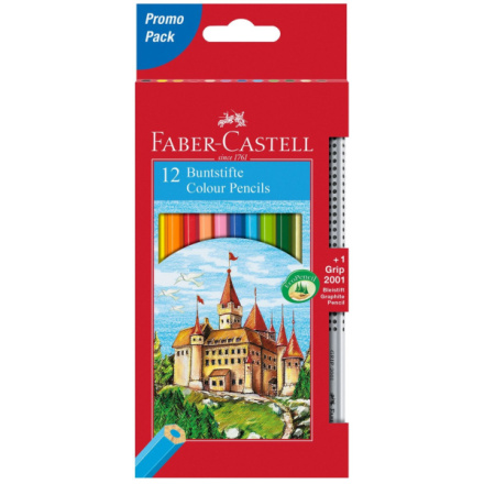 Faber-Castell Pastelky 12ks + tužka 128845