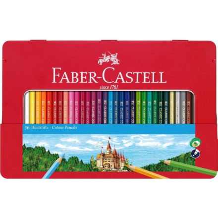 Faber-Castell Pastelky 36ks v plechovém pouzdře 128848