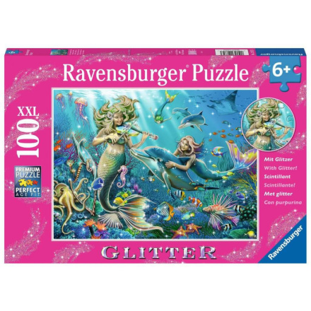 RAVENSBURGER Třpytivé puzzle Podmořské krásky XXL 100 dílků 129454