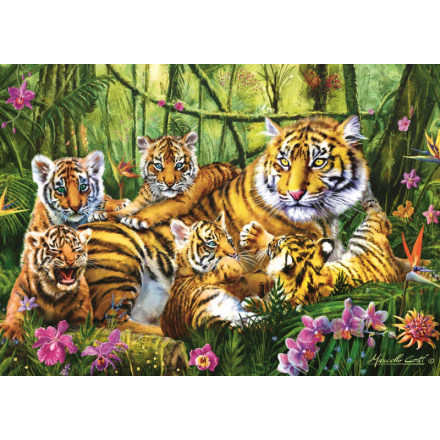 TREFL Puzzle Tygří rodina 500 dílků 129498