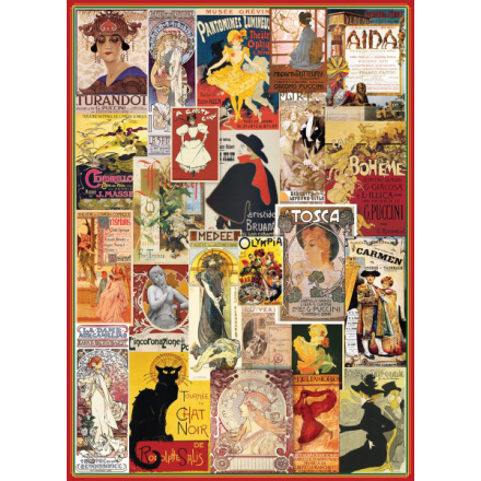 EUROGRAPHICS Puzzle Vintage plakáty z opery a divadla 1000 dílků 129633