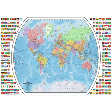 RAVENSBURGER Puzzle Politická mapa světa 1000 dílků 131193