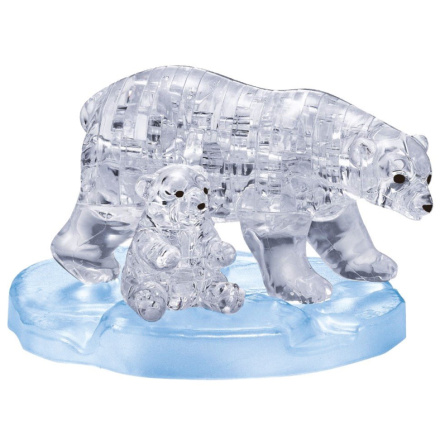 HCM KINZEL 3D Crystal puzzle Lední medvědice s mládětem 40 dílků 131858