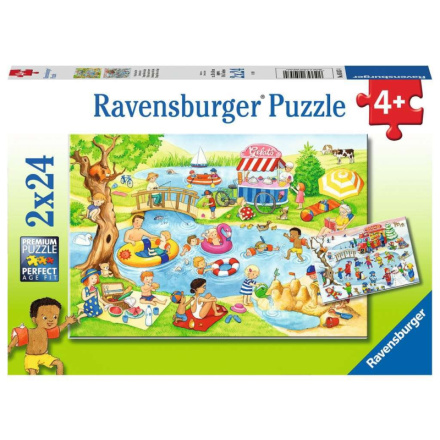 RAVENSBURGER Puzzle Zábava u rybníka 2x24 dílků 132589